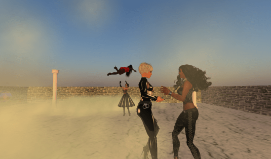 Argi, Jenny and Dio dancing together with Delilah Maurer