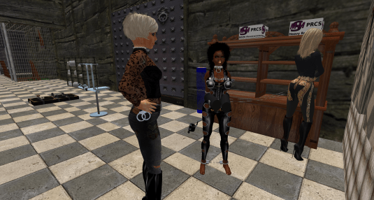 Dana, the black meat,  ready to be brought into her cell at FM