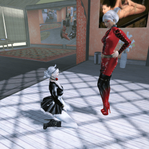 Diomita with maid Cora