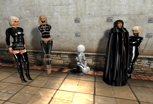 A spontaneous Sunday bondage night with Bobbi, slave, Jenny and Angelique