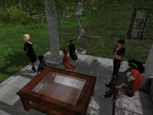 Enjoying bondage August 2014 (from left to right) Diomits, Mii, slave, rona, Jenny, Argi and Angelique