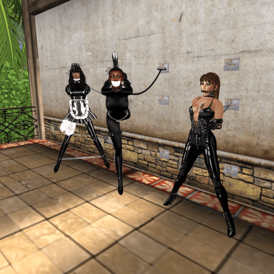 Enjoying Bondage: Zaphod Bombastic, slave nuba and Kitty Maurer