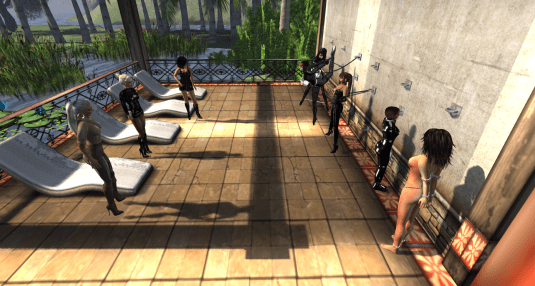 February 7th, 2015: Bondage night: Sarah, Jenny and dio with Zaphod Bombastic, slave nuba, Kitty, slave Flo and Daria Linette