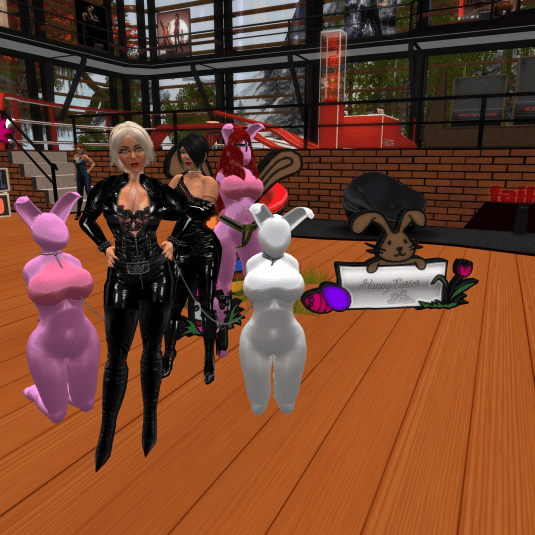 Happy Easter 2015: Jenny and I with the "bunneh's