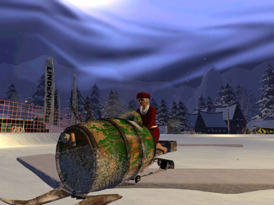 A very particular snowmobile