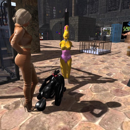 Jan 27th: slave L kisses Diomita's feet after enjoying "the tongues" at Ropers