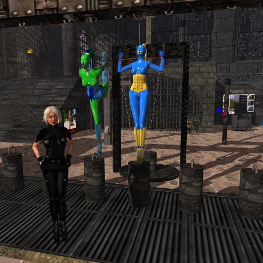 Feb 2nd: All set, sklavin Gebby and slave cecy stored at Ropers playground