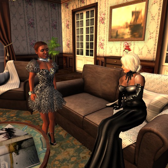 Lady Dio interviewing the new accountant Florence