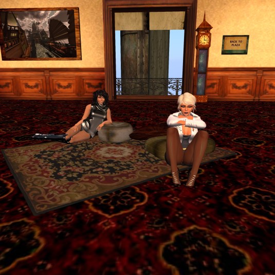 May 2nd: Jenny and Diomita on the top of JPK Airship Pirates Port Town