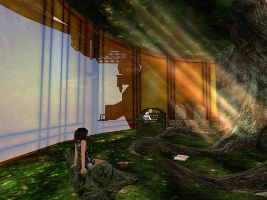 May 2nd: Jenny and Diomita visitng the secret forest at JPK Airship Pirates Port Town