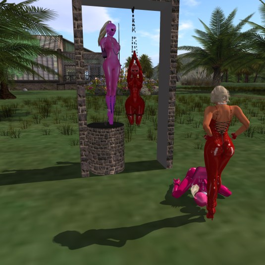 May 15th: Diomita at home with the slaves after adding slave Mii (the one in red who is suspended)