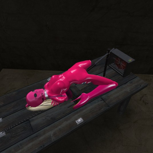 June 18th: slave Nina locked lustfully at Amelie's garden