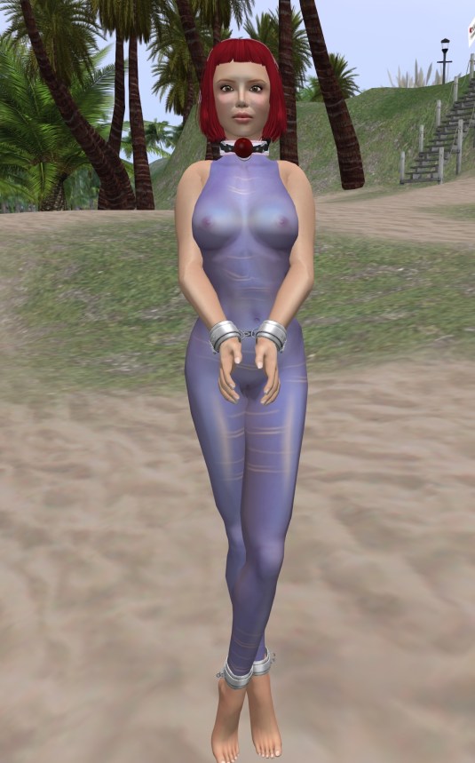 July 1st: slave Nina presenting the new summer slave outfit 