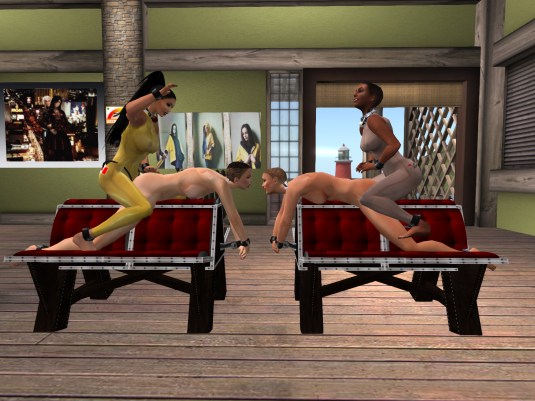 July 5th: slaves horse riding - slave Adarra and slave cecy / slave Flo and gklavin Gebby