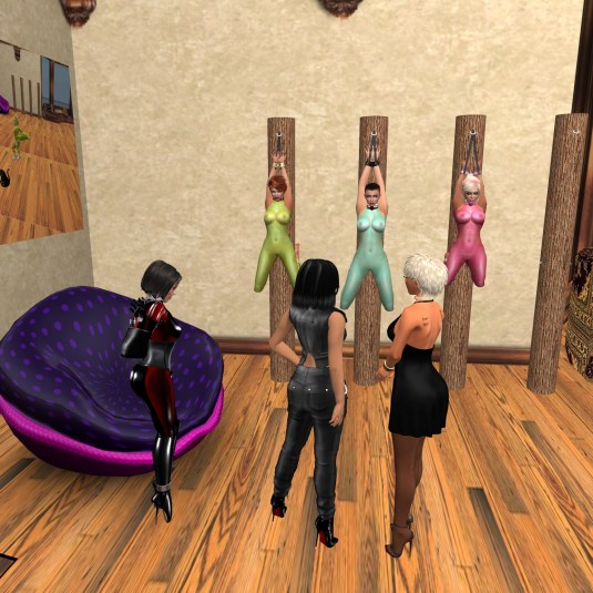 July 19th at Judie's place: Mistress Jenny, Diomita, slave Pauline, slave cecy and Slavin C.