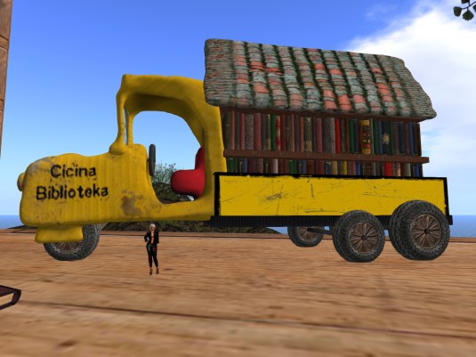 September 2nd: The mobile library truck at Cica's Library