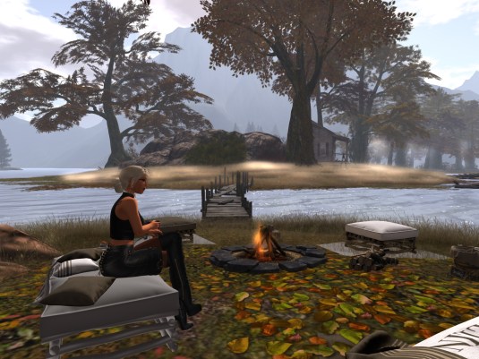 October 8th: Visiting "It all starts with a smile" again - sitting at the campfire and drinking a coffee