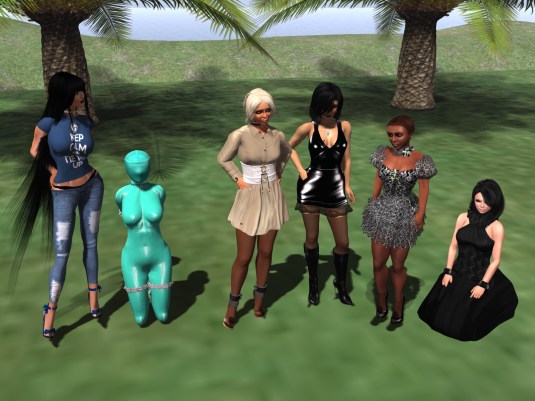 Ocotber 24th at home: slave Adarra, slave cecy, Diomita, Mistress Jenny, slave Flo and Po