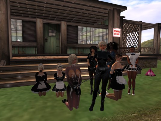 November 9th - full house (of slave maids): Kitty, slavin C, Daniela, Mistress Jenny, Diomita, Argi, slave cecy, slave Flo