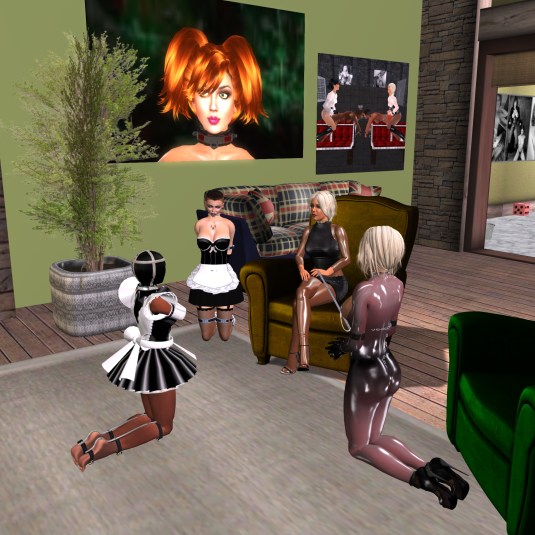 November 30th at home: Diomita with slaves cecy, Flo and D