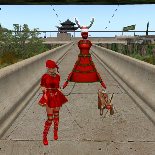 December 8th at BSP: Diomita and puppy with trapped slave Flo