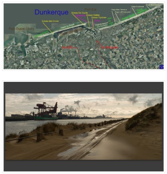 La Digue du Break, Dunkirk, France (snapshot from https://furillen.org/la-digue-du-braek/)