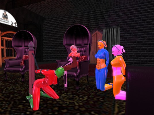 Jan 24th: slave D riding a dildo in front of slave Flo and slave cecy